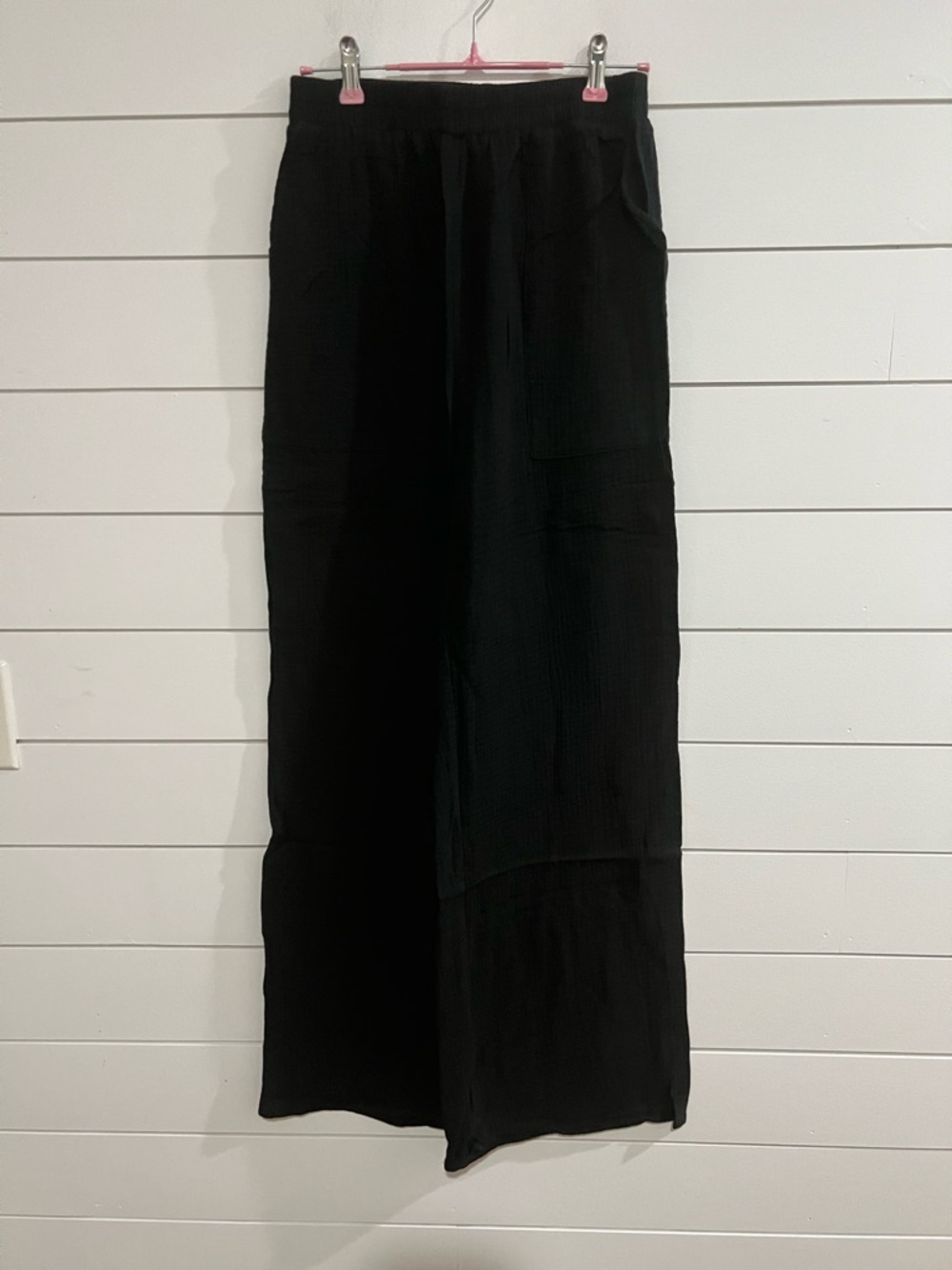 Zenana Outfitters Black Wide-Leg Pull-On Pants